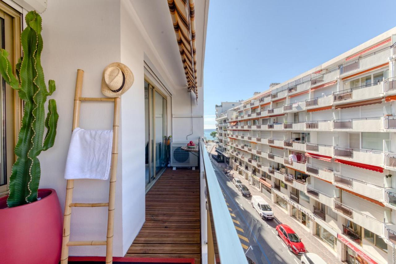 Luxury Maubourg - Vue Mer - Croisette 50M Plage - Clim - Terrasse Cannes Eksteriør bilde