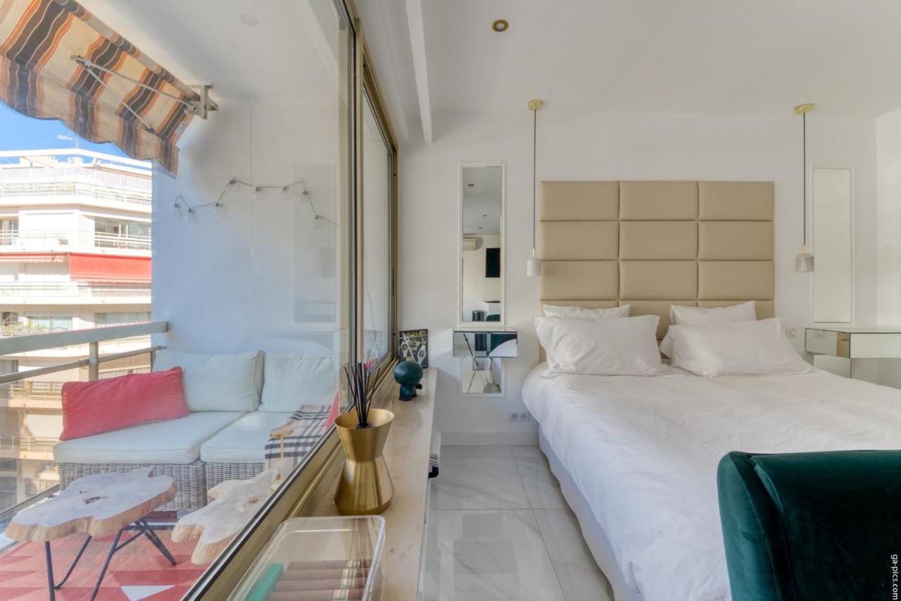 Luxury Maubourg - Vue Mer - Croisette 50M Plage - Clim - Terrasse Cannes Eksteriør bilde
