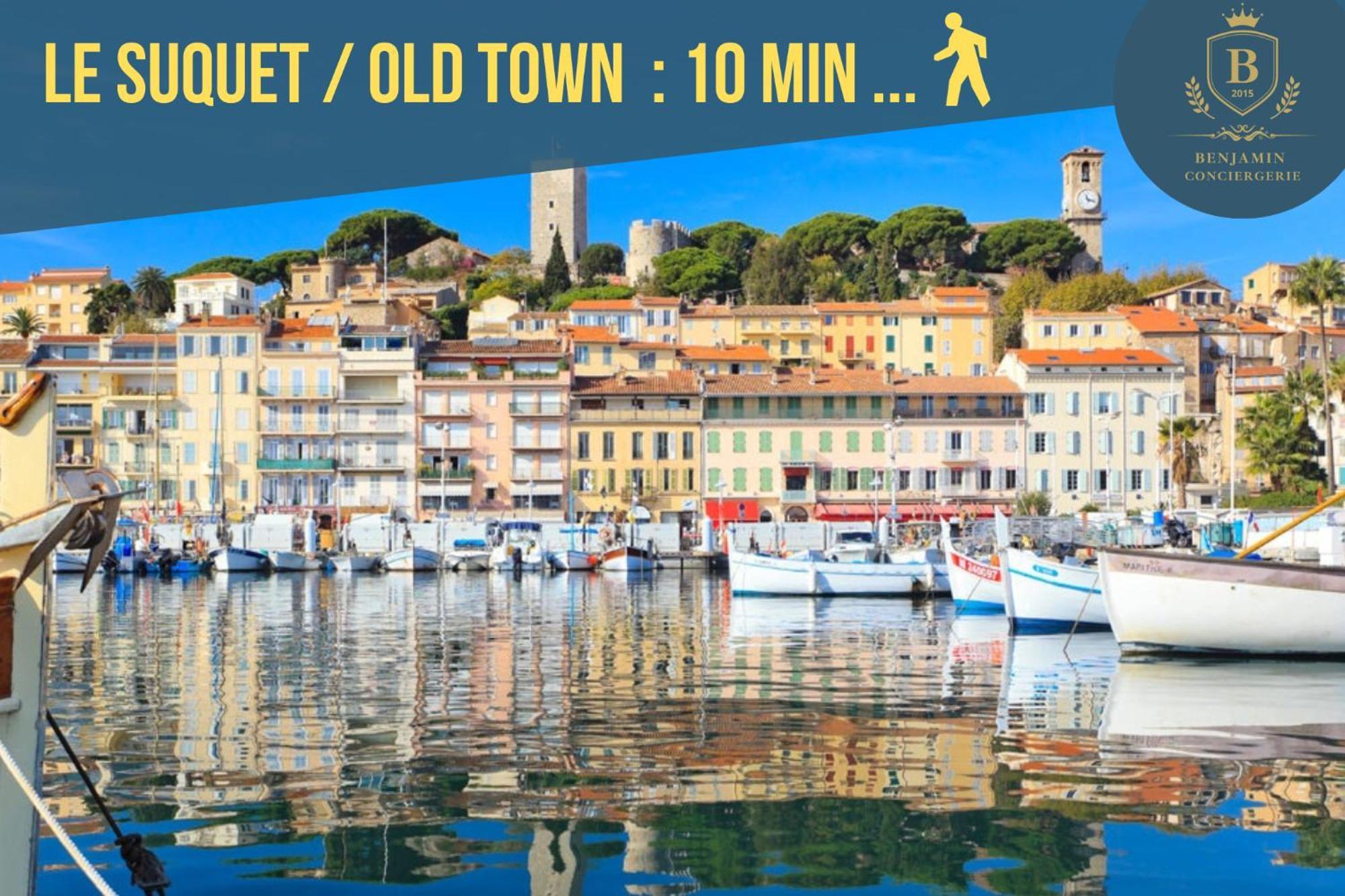 Luxury Maubourg - Vue Mer - Croisette 50M Plage - Clim - Terrasse Cannes Eksteriør bilde